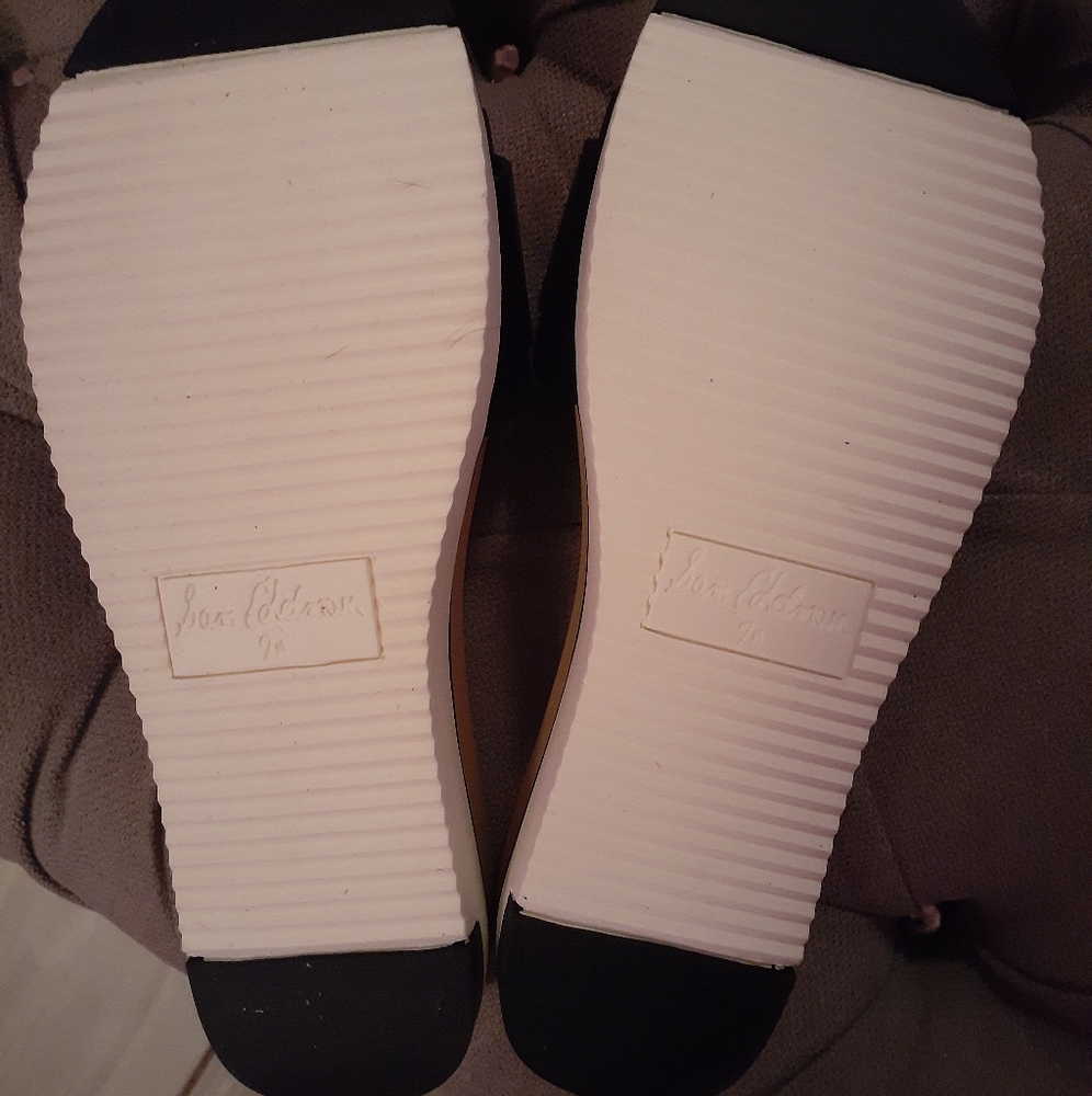 Sam Edelman Black Slide Sandals with Buckle - Picture 4 of 8